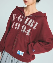 Champion | X-girl x Champion REVERSE WEAVE R STENCIL LOGO ZIP UP HOODIE(パーカー)