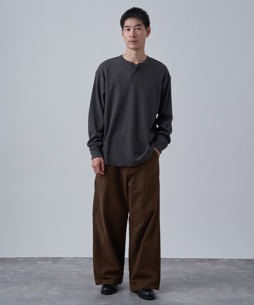 PLANET OF EARTH】フェード加工 ペインターワイドパンツ（その他