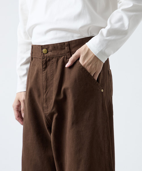 B.C STOCK（ベーセーストック）の「【PLANET OF EARTH】フェード加工 ペインターワイドパンツ（その他パンツ・メンズ・ブラウン/ホワイト系その他/ネイビー・LARGE/MEDIUM/XX-LARGE）」の18枚目の写真