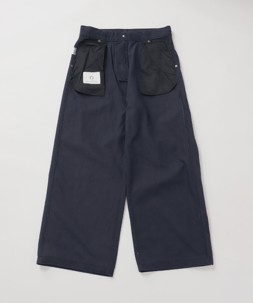 B.C STOCK（ベーセーストック）の「【PLANET OF EARTH】フェード加工 ペインターワイドパンツ（その他パンツ・メンズ・ブラウン/ホワイト系その他/ネイビー・LARGE/MEDIUM/XX-LARGE）」の9枚目の写真