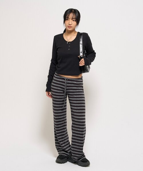 WHO'S WHO gallery（フーズフーギャラリー）の「RING SNAP TOP/リングドットL/Sトップス（Tシャツ/カットソー・レディース・ホワイト/ネイビー/グレー/ブラック/ブラウン/ブラック系その他/ホワイト系その他・FREE）」の15枚目の写真