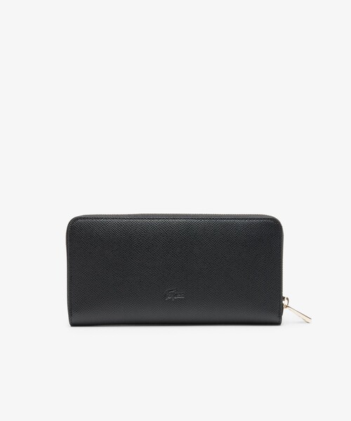LACOSTE（ラコステ）の「シャンゼリゼ ラウンドジップレザーロングウォレット（財布・レディース・ブラック/サンドベージュ・FREE）」の4枚目の写真