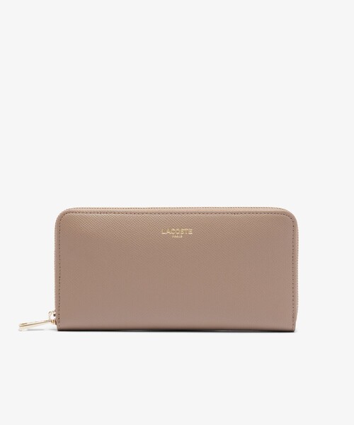 LACOSTE（ラコステ）の「シャンゼリゼ ラウンドジップレザーロングウォレット（財布・レディース・ブラック/サンドベージュ・FREE）」の7枚目の写真