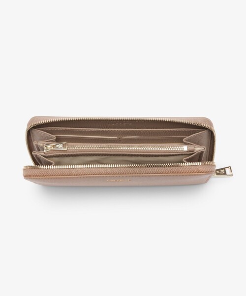 LACOSTE（ラコステ）の「シャンゼリゼ ラウンドジップレザーロングウォレット（財布・レディース・ブラック/サンドベージュ・FREE）」の8枚目の写真