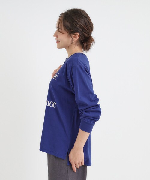 SHOO・LA・RUE（シューラルー）の「【S-LL/選べる7柄】グラフィックアソート ベーシックロンT【CIRCRIC】（Tシャツ/カットソー・レディース・ホワイト系5/ピンク系/ベージュ系その他4/ダークブラウン系5/ブラック系/ホワイト系7/オレンジ系その他5/グレー系その他3/チャコール/ホワイト系2/ホワイト系1/イエロー系その他7/ブルー系その他7/ベージュ系その他5・03/04/02/01）」の15枚目の写真