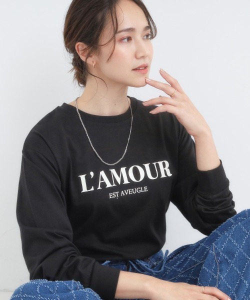 SHOO・LA・RUE（シューラルー）の「【S-LL/選べる7柄】グラフィックアソート ベーシックロンT【CIRCRIC】（Tシャツ/カットソー・レディース・ホワイト系5/ピンク系/ベージュ系その他4/ダークブラウン系5/ブラック系/ホワイト系7/オレンジ系その他5/グレー系その他3/チャコール/ホワイト系2/ホワイト系1/イエロー系その他7/ブルー系その他7/ベージュ系その他5・03/04/02/01）」の5枚目の写真