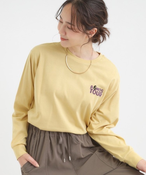 SHOO・LA・RUE（シューラルー）の「【S-LL/選べる7柄】グラフィックアソート ベーシックロンT【CIRCRIC】（Tシャツ/カットソー・レディース・ホワイト系5/ピンク系/ベージュ系その他4/ダークブラウン系5/ブラック系/ホワイト系7/オレンジ系その他5/グレー系その他3/チャコール/ホワイト系2/ホワイト系1/イエロー系その他7/ブルー系その他7/ベージュ系その他5・03/04/02/01）」の12枚目の写真
