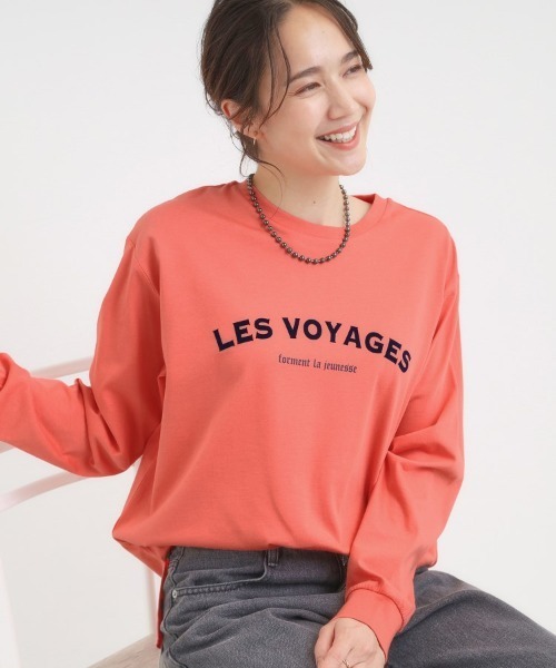 SHOO・LA・RUE（シューラルー）の「【S-LL/選べる7柄】グラフィックアソート ベーシックロンT【CIRCRIC】（Tシャツ/カットソー・レディース・ホワイト系5/ピンク系/ベージュ系その他4/ダークブラウン系5/ブラック系/ホワイト系7/オレンジ系その他5/グレー系その他3/チャコール/ホワイト系2/ホワイト系1/イエロー系その他7/ブルー系その他7/ベージュ系その他5・03/04/02/01）」の14枚目の写真