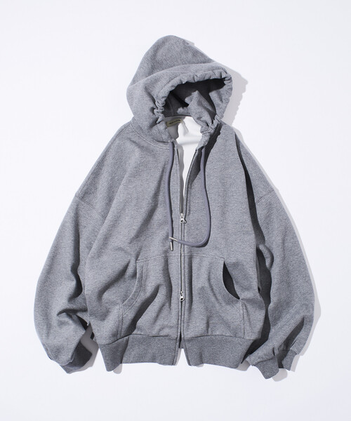 FREAK'S STORE（フリークスストア）の「限定展開 リラックスフィット ボンディング ジップアップ パーカー（パーカー・メンズ・ブラック/チャコールグレー/グレー・MEDIUM/LARGE/SMALL）」の3枚目の写真