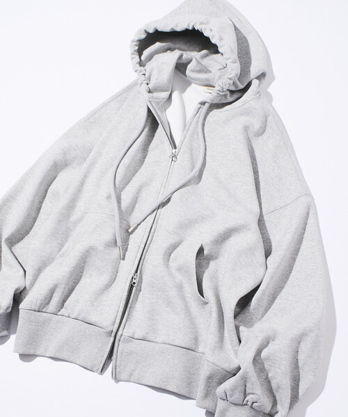 FREAK'S STORE（フリークスストア）の「限定展開 リラックスフィット ボンディング ジップアップ パーカー（パーカー・メンズ・ブラック/チャコールグレー/グレー・MEDIUM/LARGE/SMALL）」の7枚目の写真