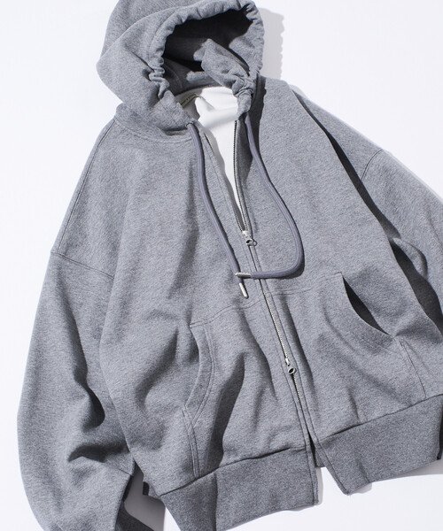 FREAK'S STORE（フリークスストア）の「限定展開 リラックスフィット ボンディング ジップアップ パーカー（パーカー・メンズ・ブラック/チャコールグレー/グレー・MEDIUM/LARGE/SMALL）」の9枚目の写真