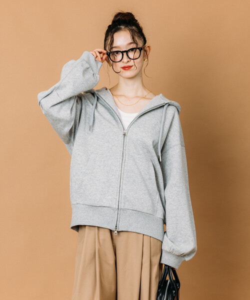 FREAK'S STORE（フリークスストア）の「限定展開 リラックスフィット ボンディング ジップアップ パーカー（パーカー・メンズ・ブラック/チャコールグレー/グレー・MEDIUM/LARGE/SMALL）」の4枚目の写真