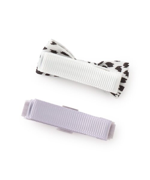 petit main（プティマイン）の「リボンヘアクリップ 2P（その他ヘアアクセサリー・キッズ・ライトグリーン/ベージュ/アイボリー・F）」の4枚目の写真