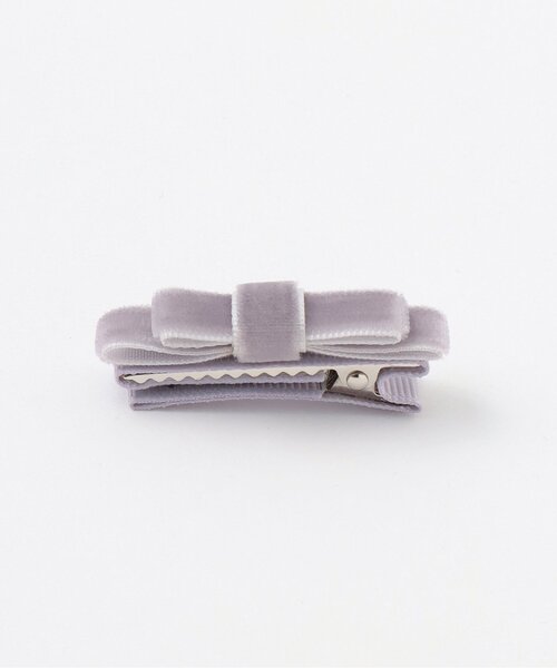 petit main（プティマイン）の「リボンヘアクリップ 2P（その他ヘアアクセサリー・キッズ・ライトグリーン/ベージュ/アイボリー・F）」の5枚目の写真