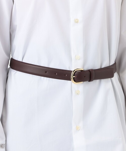 MANUELA（マヌエラ）の「MANUELA レザーベルト（ベルト・レディース・ボルドー・FREE）」の2枚目の写真