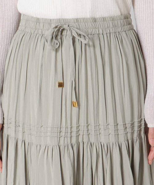 Jines（ジネス）の「ナチュラルエアータンブラー ティアードスカート（スカート・レディース・ホワイト/ブラウン/グリーン・38）」の7枚目の写真