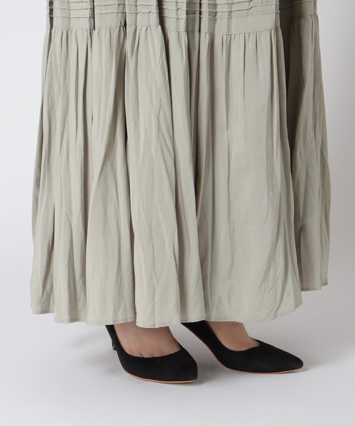 Jines（ジネス）の「ナチュラルエアータンブラー ティアードスカート（スカート・レディース・ホワイト/ブラウン/グリーン・38）」の8枚目の写真