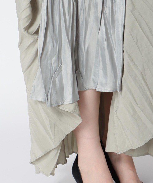 Jines（ジネス）の「ナチュラルエアータンブラー ティアードスカート（スカート・レディース・ホワイト/ブラウン/グリーン・38）」の9枚目の写真