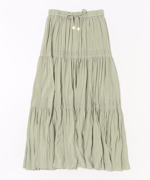 Jines（ジネス）の「ナチュラルエアータンブラー ティアードスカート（スカート・レディース・ホワイト/ブラウン/グリーン・38）」の17枚目の写真