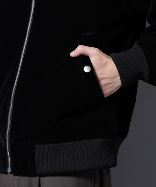 NANO universe（ナノユニバース）の「ベロア MA-1（MA-1・メンズ・ブラック/ブラウン・L/M）」の7枚目の写真