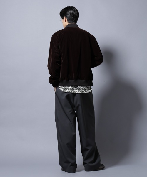 NANO universe（ナノユニバース）の「ベロア MA-1（MA-1・メンズ・ブラック/ブラウン・L/M）」の18枚目の写真