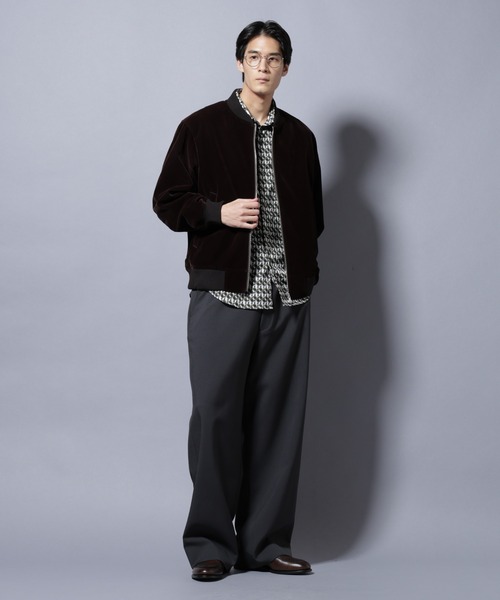 NANO universe（ナノユニバース）の「ベロア MA-1（MA-1・メンズ・ブラック/ブラウン・L/M）」の16枚目の写真