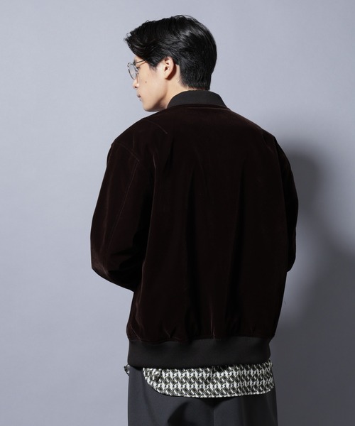 NANO universe（ナノユニバース）の「ベロア MA-1（MA-1・メンズ・ブラック/ブラウン・L/M）」の22枚目の写真