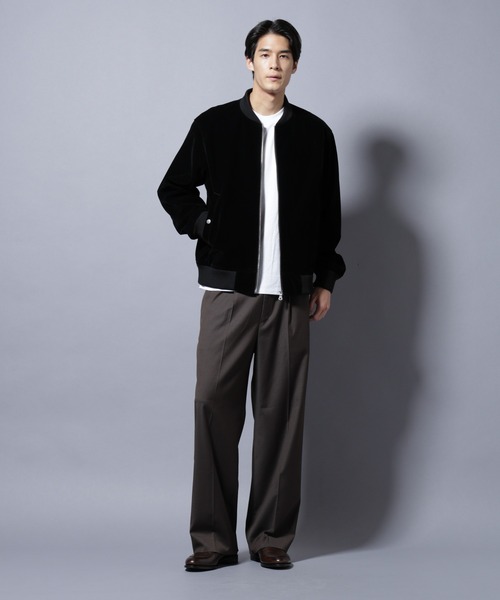 NANO universe（ナノユニバース）の「ベロア MA-1（MA-1・メンズ・ブラック/ブラウン・L/M）」の10枚目の写真