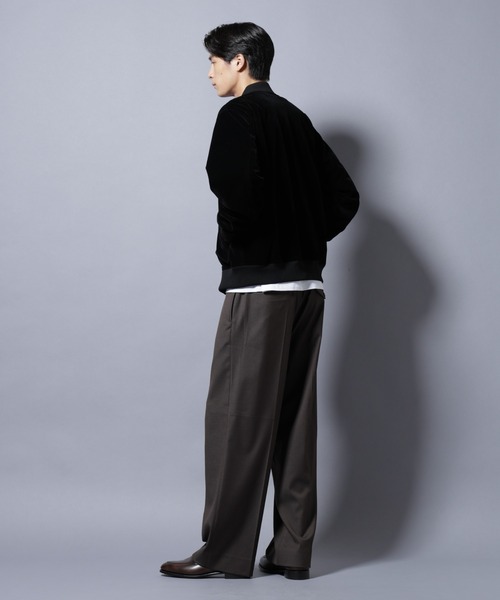 NANO universe（ナノユニバース）の「ベロア MA-1（MA-1・メンズ・ブラック/ブラウン・L/M）」の12枚目の写真