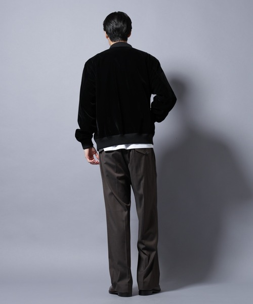 NANO universe（ナノユニバース）の「ベロア MA-1（MA-1・メンズ・ブラック/ブラウン・L/M）」の13枚目の写真