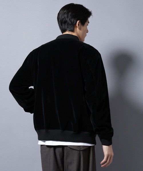 NANO universe（ナノユニバース）の「ベロア MA-1（MA-1・メンズ・ブラック/ブラウン・L/M）」の21枚目の写真