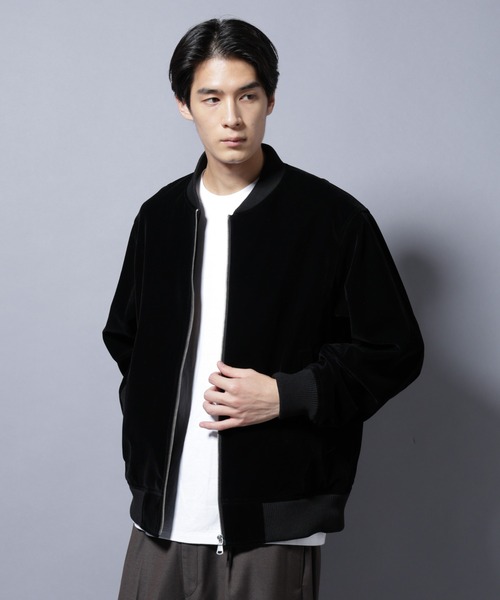 NANO universe（ナノユニバース）の「ベロア MA-1（MA-1・メンズ・ブラック/ブラウン・L/M）」の20枚目の写真