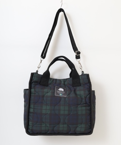 SCANDINAVIAN FOREST（スカンジナビアン・フォレスト）の「SCANDINAVIAN FOREST　ウェーブキルト2WAYトート（トートバッグ・レディース・グレー/グリーン系その他/ブラック・FREE）」の5枚目の写真