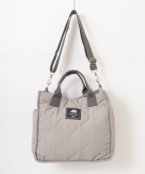 SCANDINAVIAN FOREST（スカンジナビアン・フォレスト）の「SCANDINAVIAN FOREST　ウェーブキルト2WAYトート（トートバッグ・レディース・グレー/グリーン系その他/ブラック・FREE）」の6枚目の写真