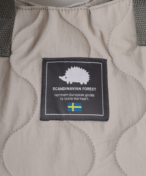 SCANDINAVIAN FOREST（スカンジナビアン・フォレスト）の「SCANDINAVIAN FOREST　ウェーブキルト2WAYトート（トートバッグ・レディース・グレー/グリーン系その他/ブラック・FREE）」の8枚目の写真