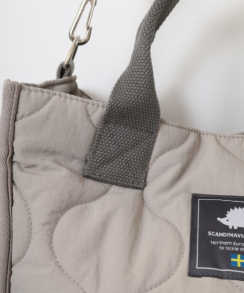 SCANDINAVIAN FOREST（スカンジナビアン・フォレスト）の「SCANDINAVIAN FOREST　ウェーブキルト2WAYトート（トートバッグ・レディース・グレー/グリーン系その他/ブラック・FREE）」の7枚目の写真