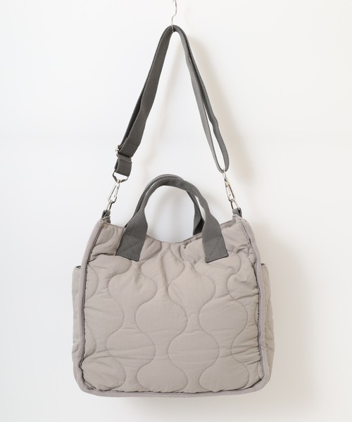 SCANDINAVIAN FOREST（スカンジナビアン・フォレスト）の「SCANDINAVIAN FOREST　ウェーブキルト2WAYトート（トートバッグ・レディース・グレー/グリーン系その他/ブラック・FREE）」の13枚目の写真