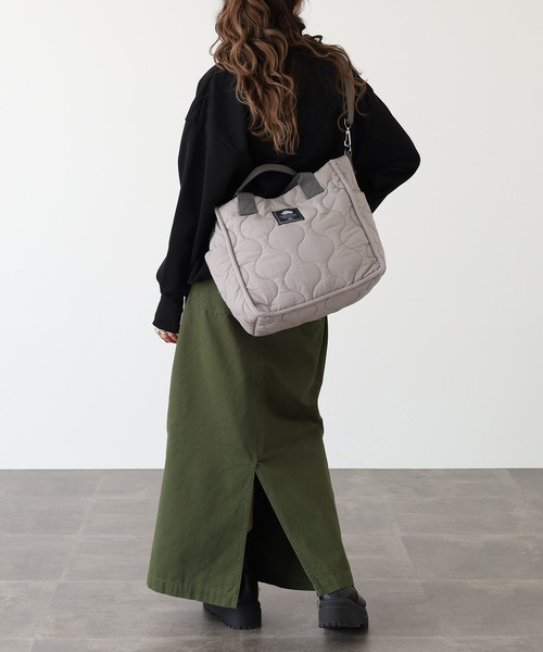 SCANDINAVIAN FOREST（スカンジナビアン・フォレスト）の「SCANDINAVIAN FOREST　ウェーブキルト2WAYトート（トートバッグ・レディース・グレー/グリーン系その他/ブラック・FREE）」の21枚目の写真