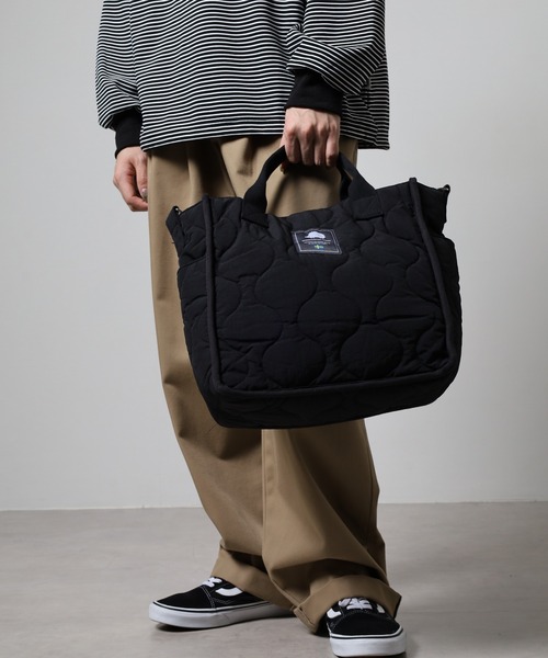 SCANDINAVIAN FOREST（スカンジナビアン・フォレスト）の「SCANDINAVIAN FOREST　ウェーブキルト2WAYトート（トートバッグ・レディース・グレー/グリーン系その他/ブラック・FREE）」の22枚目の写真