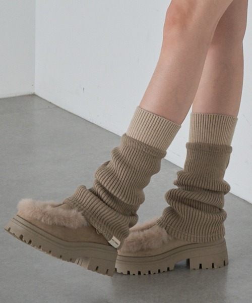 RAY CASSIN（レイカズン）の「配色レッグウォーマー（レッグウォーマー・レディース・グレー系その他2/グレー系その他3/ライトベージュ・FREE）」の18枚目の写真