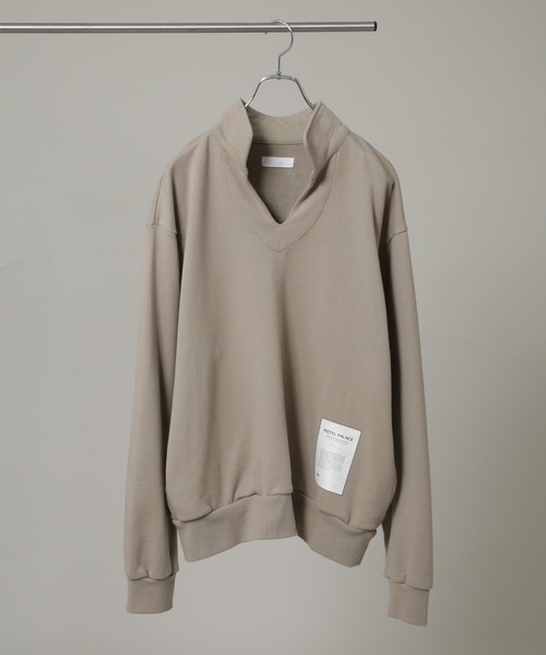 NANO universe（ナノユニバース）の「｢HOTEL PALACE｣ スキッパーロゴスウェット（スウェット・メンズ・ベージュ/ブラック・L/M）」の14枚目の写真