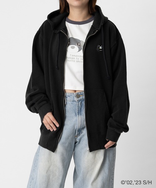 ZOZO(ゾゾ)の「お茶犬 × ZOZOTOWN クロリョク フーディー(パーカー・レディース・ブラック・XL/L/M)」の13枚目の写真