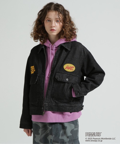 AVIREX(アヴィレックス)の「《AVIREX × PEANUTS》DENIM WORK JACKET / デニムワークジャケット / ピーナッツ / アヴィレックス(デニムジャケット・レディース・ブラック/ブラウン・M/S)」の22枚目の写真