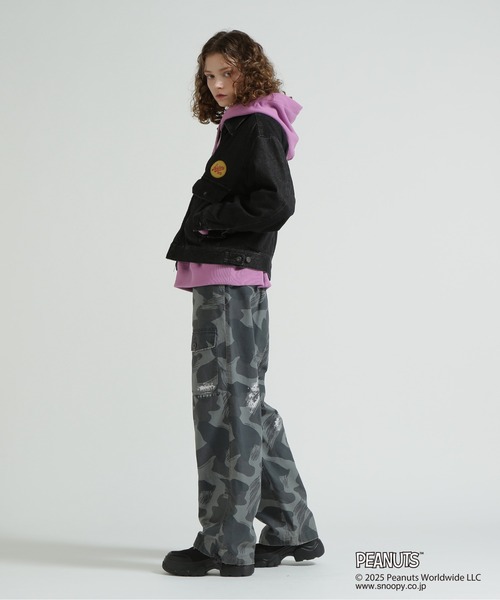 AVIREX(アヴィレックス)の「《AVIREX × PEANUTS》DENIM WORK JACKET / デニムワークジャケット / ピーナッツ / アヴィレックス(デニムジャケット・レディース・ブラック/ブラウン・M/S)」の11枚目の写真