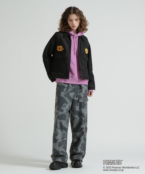 AVIREX(アヴィレックス)の「《AVIREX × PEANUTS》DENIM WORK JACKET / デニムワークジャケット / ピーナッツ / アヴィレックス(デニムジャケット・レディース・ブラック/ブラウン・M/S)」の8枚目の写真