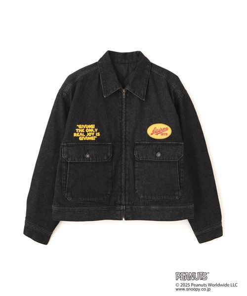 AVIREX(アヴィレックス)の「《AVIREX × PEANUTS》DENIM WORK JACKET / デニムワークジャケット / ピーナッツ / アヴィレックス(デニムジャケット・レディース・ブラック/ブラウン・M/S)」の19枚目の写真