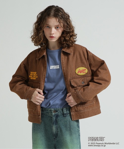 AVIREX(アヴィレックス)の「《AVIREX × PEANUTS》DENIM WORK JACKET / デニムワークジャケット / ピーナッツ / アヴィレックス(デニムジャケット・レディース・ブラック/ブラウン・M/S)」の12枚目の写真