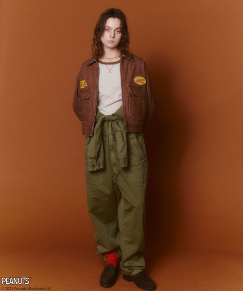 AVIREX(アヴィレックス)の「《AVIREX × PEANUTS》DENIM WORK JACKET / デニムワークジャケット / ピーナッツ / アヴィレックス(デニムジャケット・レディース・ブラック/ブラウン・M/S)」の15枚目の写真