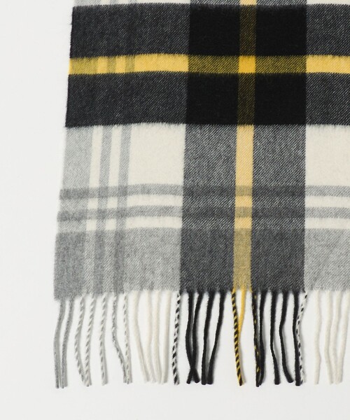 Johnstons of Elgin（ジョンストンズオブエルガン）の「＜Johnstons of Elgin＞カシミヤ チェック 70 ストール（ストール/ショール・レディース・ダークグレー/コバルトブルー/ライトグレー・FREE）」の10枚目の写真