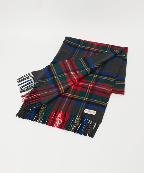 Johnstons of Elgin＞カシミヤ チェック 70 ストール（ストール